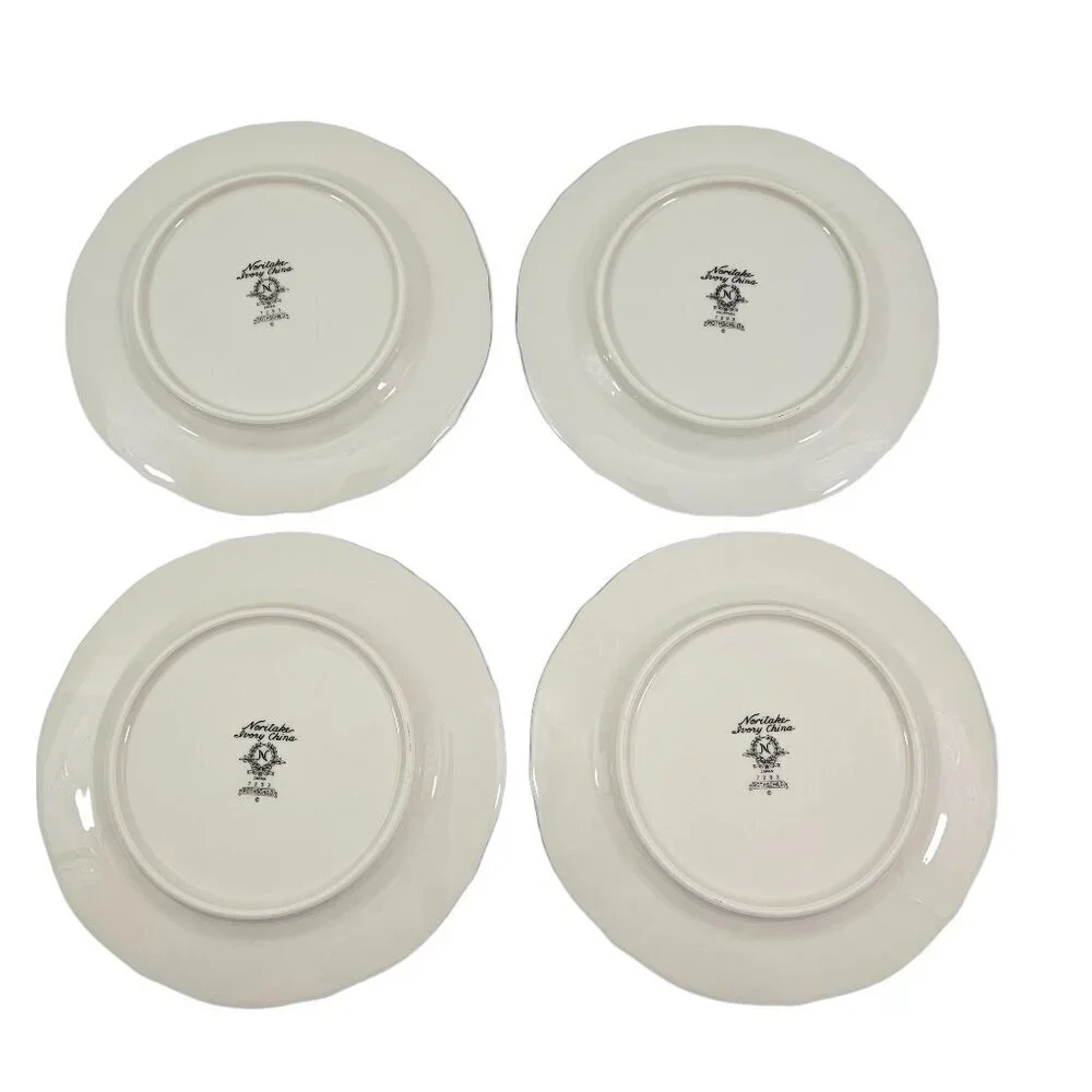 Noritake Rothschild Ivory China Platinum Band Bread & Butter Plates – Set of 4